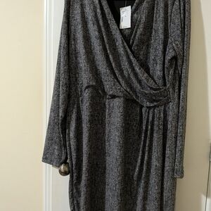 Cleo Gray Wrap Dress